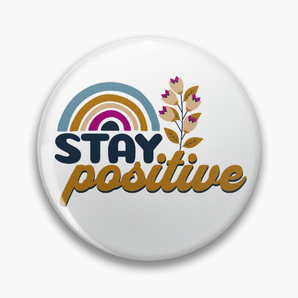 Item preview, Stay positive - rainbow flowers - inspirational designed and sold by EvergreenWhimsy.
