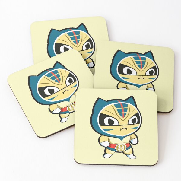 Item preview, Lucha Libre Cats | Mexican Wrestling | Anime Cats | Kawaii Cats | Chibi Cats | Lucha Libre Cats 72 | El Limon designed and sold by Catcosm.