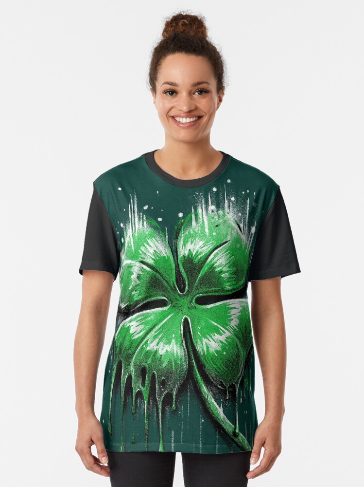 Alternate view of Four Leaf Clover Graphic T-Shirt