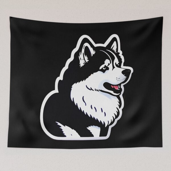 Item preview, Majestic Alaskan Malamute Black Vector Art designed and sold by Ellen Davis.