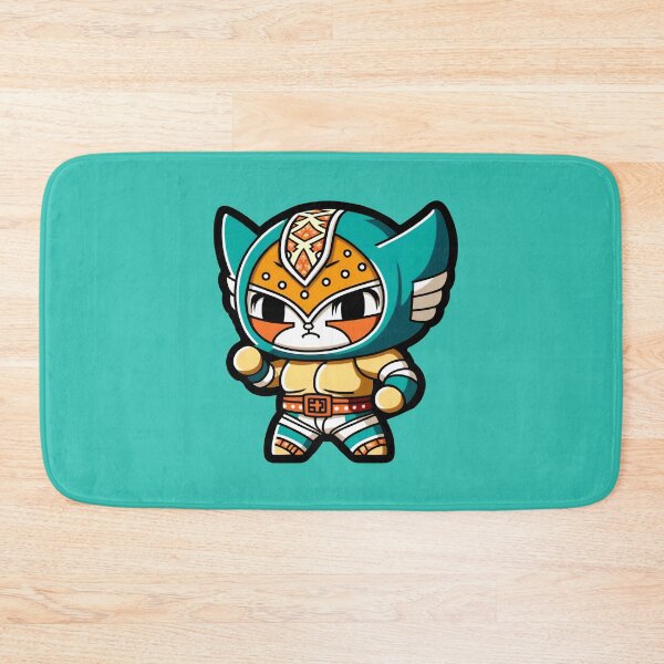 Artikelvorschau, Lucha Libre Katzen | Mexikanische Wrestling | Anime-Katzen | Kawaii-Katzen | Chibi-Katzen | Lucha Libre Katzen 73 | El Lagarto entworfen und verkauft von Catcosm.