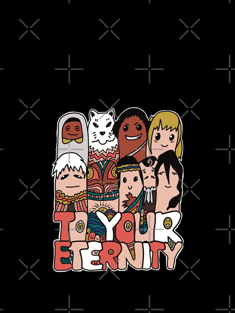 All The Characters In To Your Eternity Or Fumetsu No Anata E Anime Are  Drawn With Cool And Cute White Doodles (Transparent) - To Your Eternity -  Posters and Art Prints