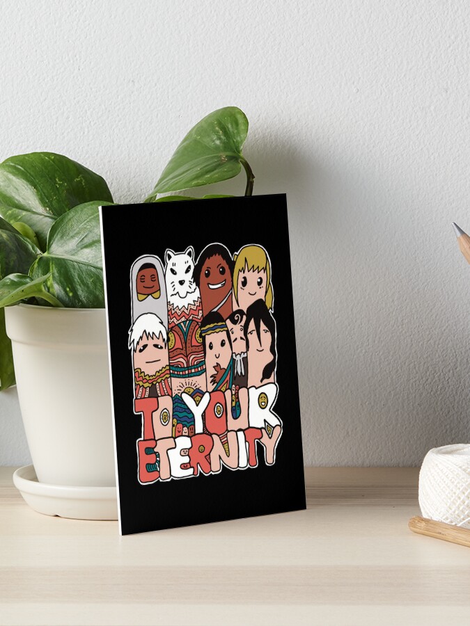 All The Characters In To Your Eternity Or Fumetsu No Anata E Anime Are  Drawn With Cool And Cute White Doodles (Transparent) - To Your Eternity -  Posters and Art Prints