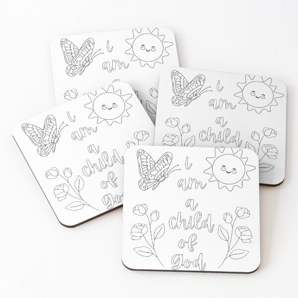 Item preview, Color in - I am a child of god designed and sold by Handdrawnbyzoe.