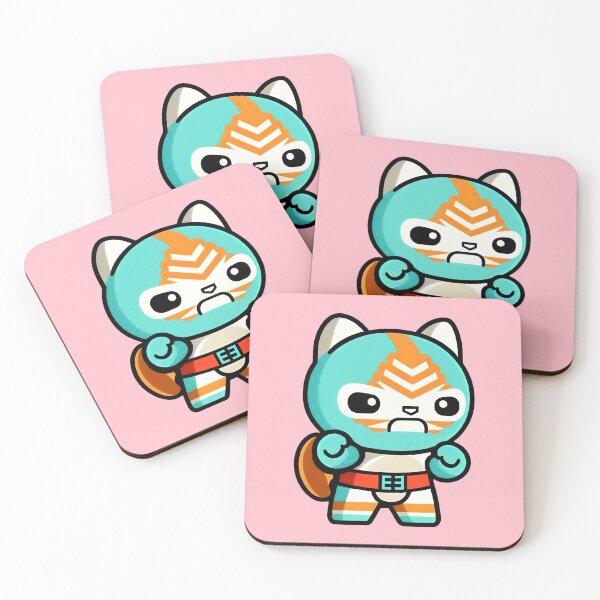 Item preview, Lucha Libre Cats | Mexican Wrestling | Anime Cats | Kawaii Cats | Chibi Cats | Lucha Libre Cats 78 | La Flecha designed and sold by Catcosm.