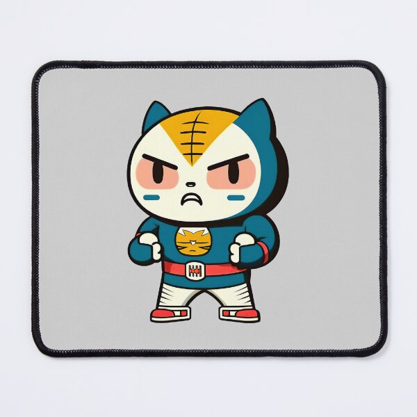 Item preview, Lucha Libre Cats | Mexican Wrestling | Anime Cats | Kawaii Cats | Chibi Cats | Lucha Libre Cats 79 | El Ganador designed and sold by Catcosm.