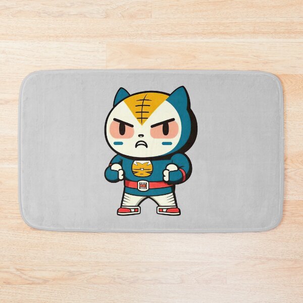 Aperçu de l'œuvre Lucha Libre Chats | Lutte mexicaine | Chats animés | Chats Kawaii | Chats Chibi | Lucha Libre Chats 79 | Le Ganador créée et vendue par Catcosm.