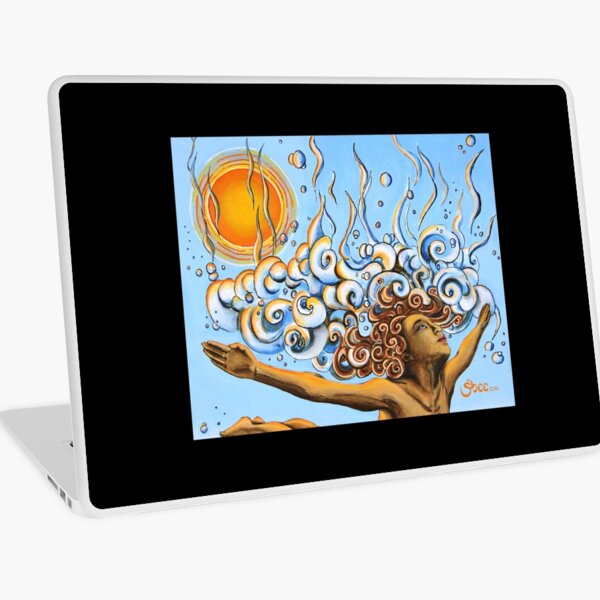 Balance of Life (cut) - Yoga Art from Shee - Surreal Worlds Laptop Skin