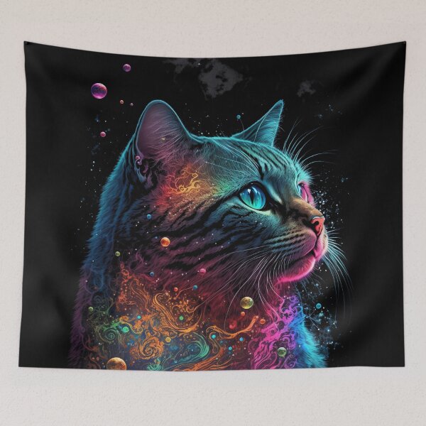 Item preview, Psychedelic Kitty Cat designed and sold by ArchAngelAries.