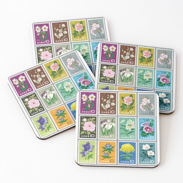 Item preview, Flower Series Japan Postage Stamps 10 designed and sold by MEG-mon.