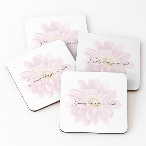 Item preview, Beauty is how you feel inside, beauty quotes with flowers behind designed and sold by diahsariw.