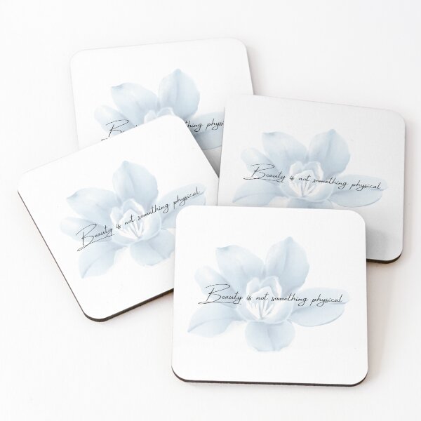 Item preview, Beauty is not something physical, beauty quotes with flowers behind designed and sold by diahsariw.