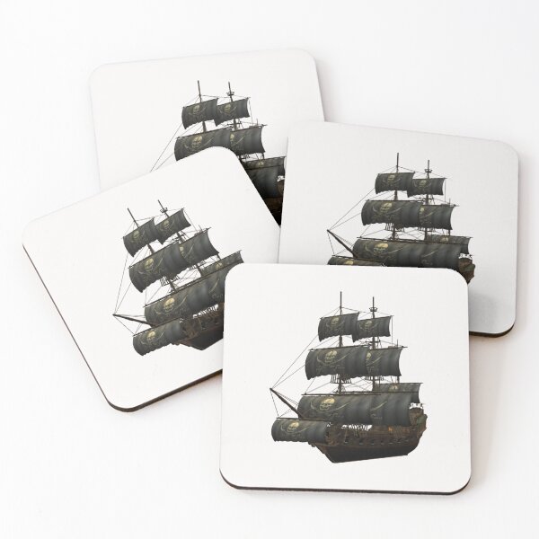 Item preview, Pirate Ship Black And White designed and sold by EROUISE.