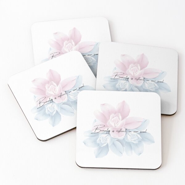 Item preview, Beauty is reflect in our soul, beauty quotes with flowers behind designed and sold by diahsariw.