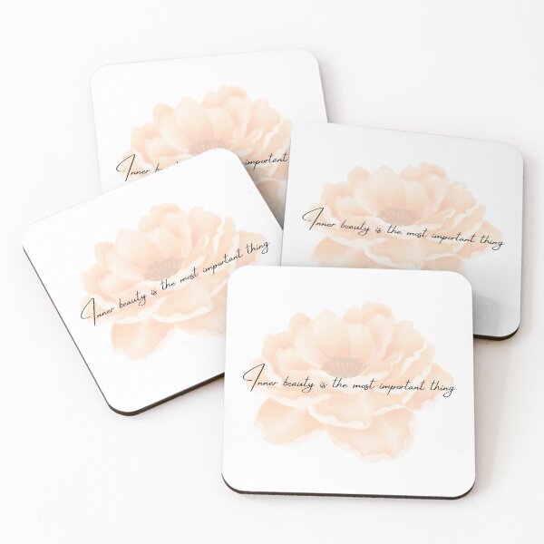 Item preview, Inner beauty is the most important thing, beauty quotes with flowers behind designed and sold by diahsariw.