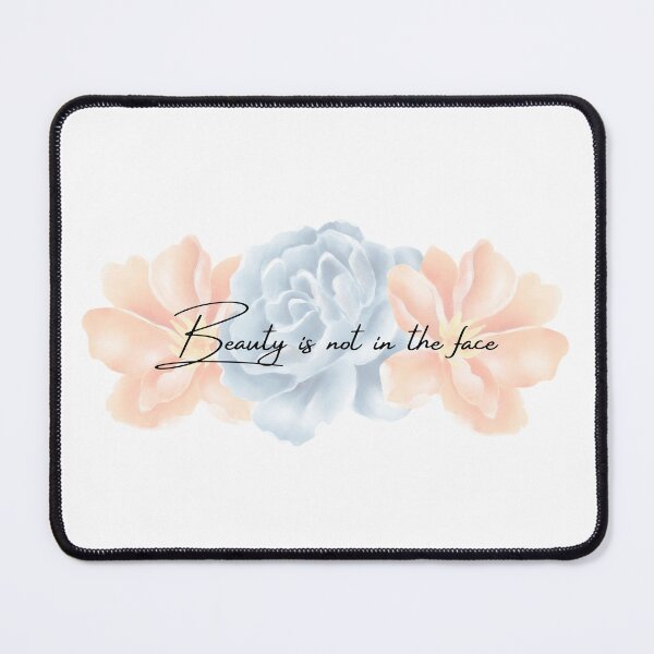 Item preview, Beauty is not in the face, beauty quotes with flowers behind designed and sold by diahsariw.