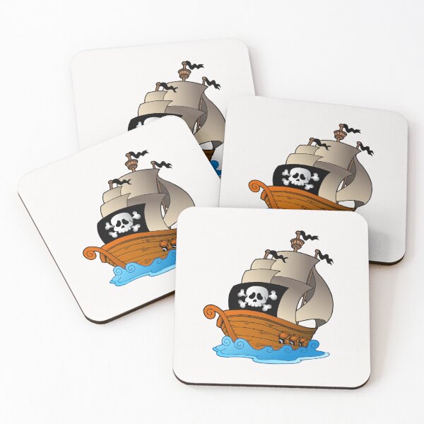 Item preview, Pirate Ship Black And White designed and sold by EROUISE.
