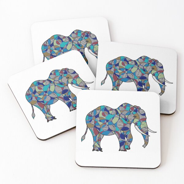 Item preview, Colorful Circle/Spiral Elephant designed and sold by Leah Haas.