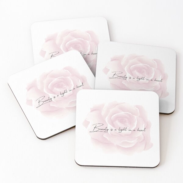 Item preview, Beauty is a light in a heart, beauty quotes with flowers behind designed and sold by diahsariw.
