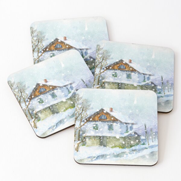 Item preview, Snowy Day Enid | Watercolor Painting designed and sold by Color-Me-Blue.