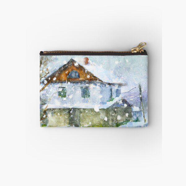 Item preview, Snowy Day Enid | Watercolor Painting designed and sold by Color-Me-Blue.