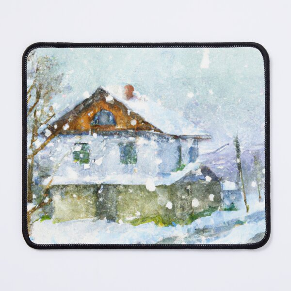 Item preview, Snowy Day Enid | Watercolor Painting designed and sold by Color-Me-Blue.