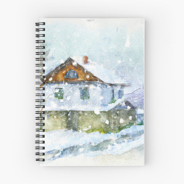 Item preview, Snowy Day Enid | Watercolor Painting designed and sold by Color-Me-Blue.
