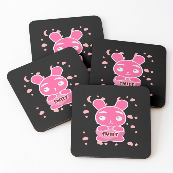 Item preview, Beautiful smiling pink bunny with a heart and stars. designed and sold by NFGDesigns.
