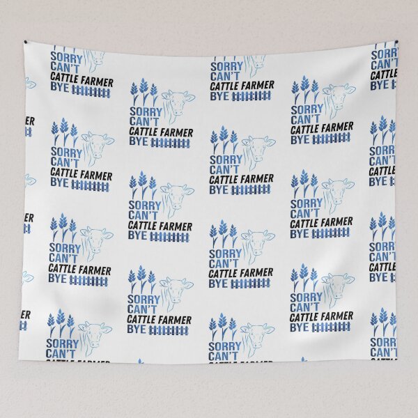 Item preview, White version of Sorry. Can't. I'm a Cattle Farmer. Bye! designed and sold by FarmsteadAcers.