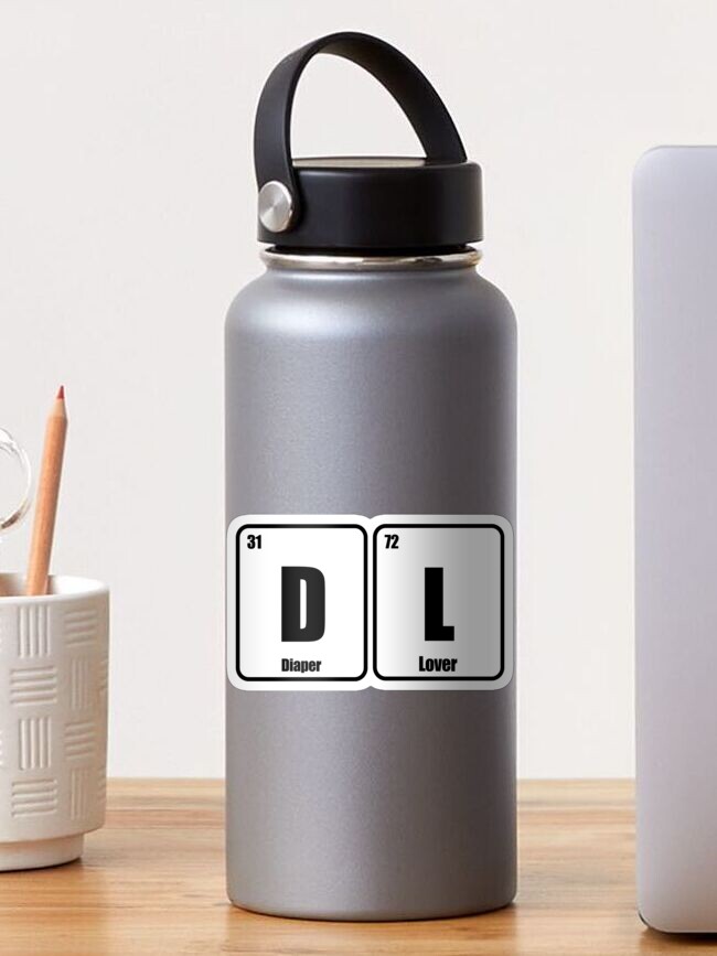 Thumbnail 1 of 3, Sticker, DL - periodic logo designed and sold by DiaperedFancy.