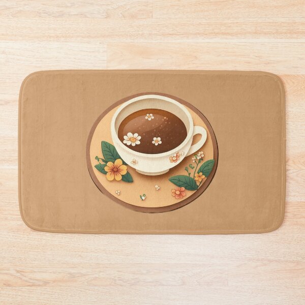 Item preview, Wake Up and Smell the Coffee - Coaster Art Illustration designed and sold by PixelPerfectCo.