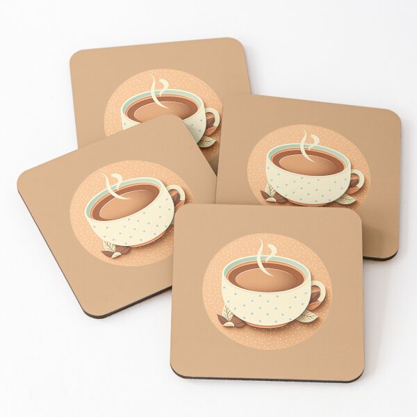 Item preview, Wake Up and Smell the Coffee - Coaster Art Illustration designed and sold by PixelPerfectCo.