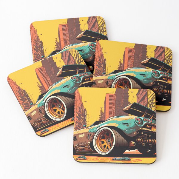 Item preview, Sports Car in the Streets of Tokyo Sunset designed and sold by ultra-cool.