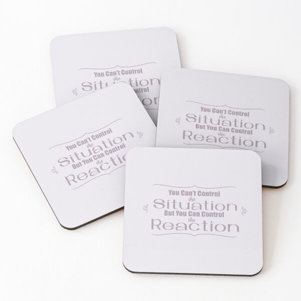 Item preview, You Can't Control the Situation but you Can Control the Reaction in Plum Purple designed and sold by PaperRain.