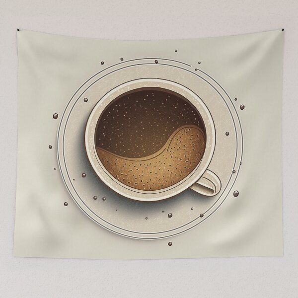 Item preview, Wake Up and Smell the Coffee - Coaster Art Illustration designed and sold by PixelPerfectCo.