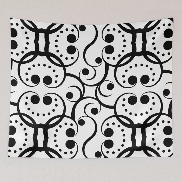 Item preview, Swirls - black on white designed and sold by JRP Design.