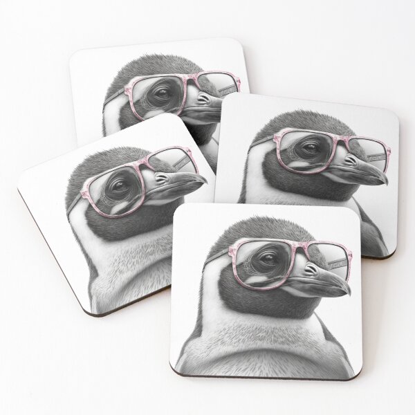 Item preview, Penguin Wearing Pink Glasses - Penguin Print - Penguin Poster - Penguin Sticker - Penguin Wall Art designed and sold by CircaModern.