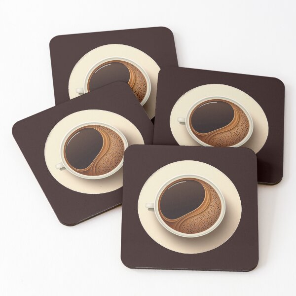 Item preview, Wake Up and Smell the Coffee - Coaster Art Illustration designed and sold by PixelPerfectCo.
