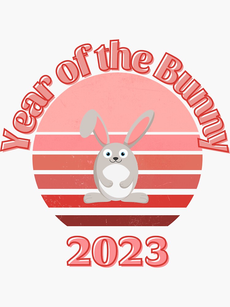 Thumbnail 3 of 3, Sticker, Year of the Bunny 2023 designed and sold by ikaponStore.