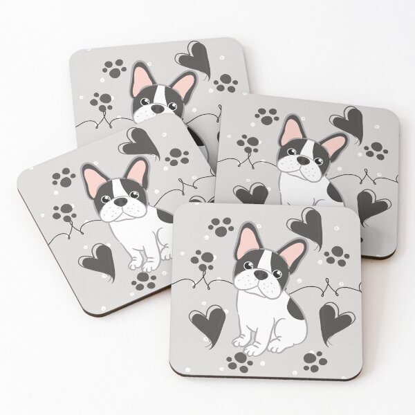 Item preview, LOVE Frenchie French Bulldog - Black Pied  designed and sold by Lulupainting.