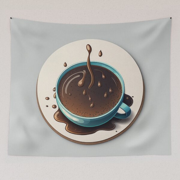Item preview, Wake Up and Smell the Coffee - Coaster Art Illustration designed and sold by PixelPerfectCo.