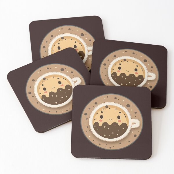 Item preview, Wake Up and Smell the Coffee - Coaster Art Illustration designed and sold by PixelPerfectCo.