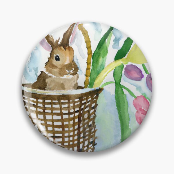 Item preview, Easter Rabbit in a Basket designed and sold by DelynCreates.