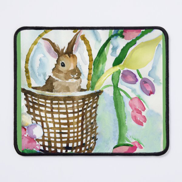 Item preview, Easter Rabbit in a Basket designed and sold by DelynCreates.
