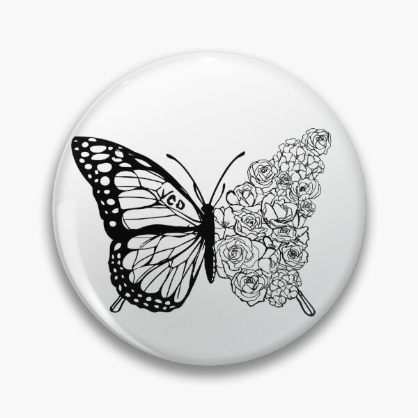 Item preview, Butterfly in Bloom (B&W) designed and sold by LilShopofArtsy.