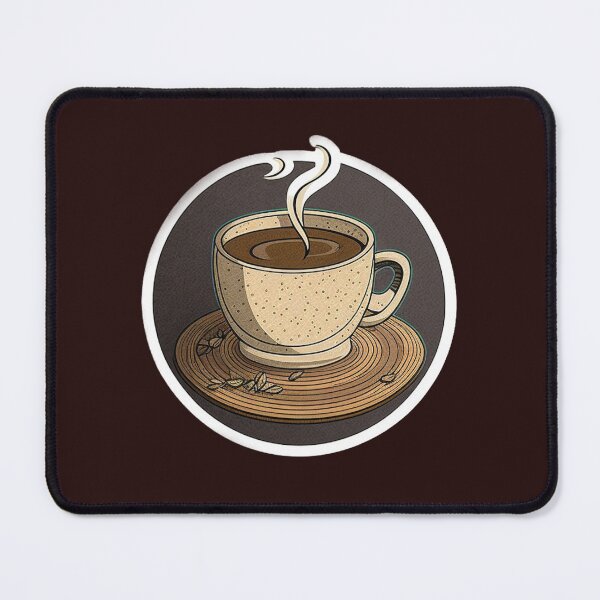 Item preview, Wake Up and Smell the Coffee - Coaster Art Illustration designed and sold by PixelPerfectCo.