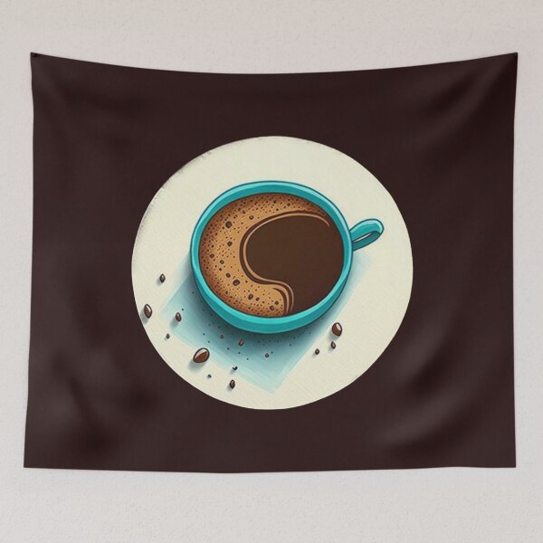 Item preview, Wake Up and Smell the Coffee - Coaster Art Illustration designed and sold by PixelPerfectCo.