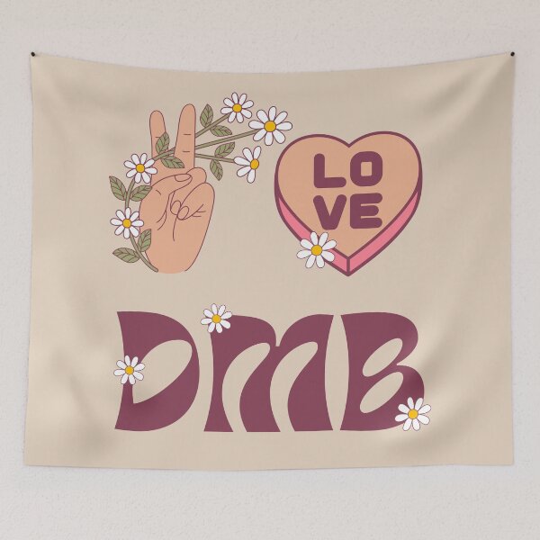 Aperçu de l'œuvre Peace Love DMB, cadeau de Saint-Valentin Dave Matthews, cadeaux pour les amoureux de DMB, amusant Dave Matthews créée et vendue par DevlynnDesigns.