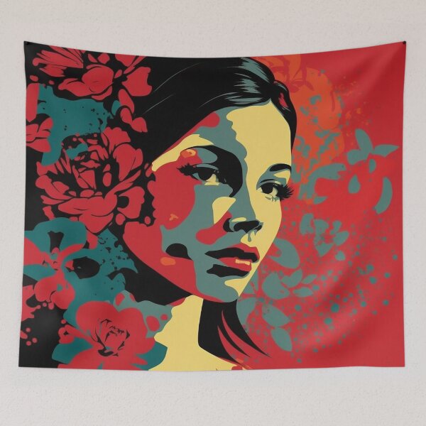 Item preview, Abstract Design of Latina Red and Black on Redbubble designed and sold by RuizCreative.