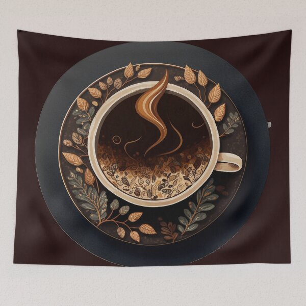Item preview, Wake Up and Smell the Coffee - Coaster Art Illustration designed and sold by PixelPerfectCo.